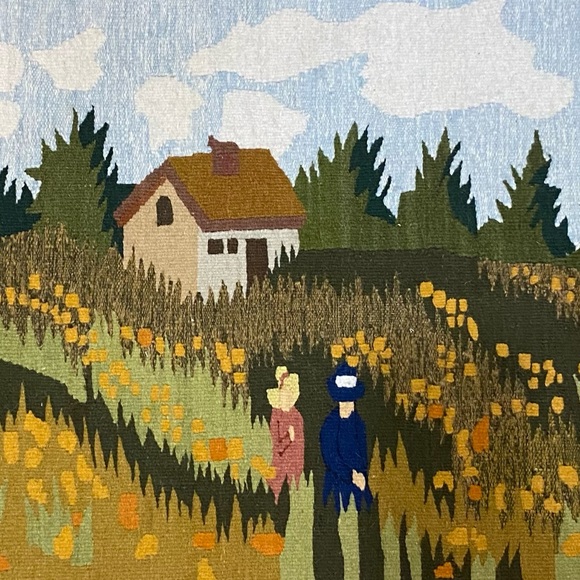 La Mere Other - Wall Tapestry Field With Flowers Limited Edition Woolen La Mère Made In India